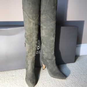 Vince Camuto Over the Knee Grey Suede Boots 7
